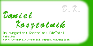 daniel kosztolnik business card